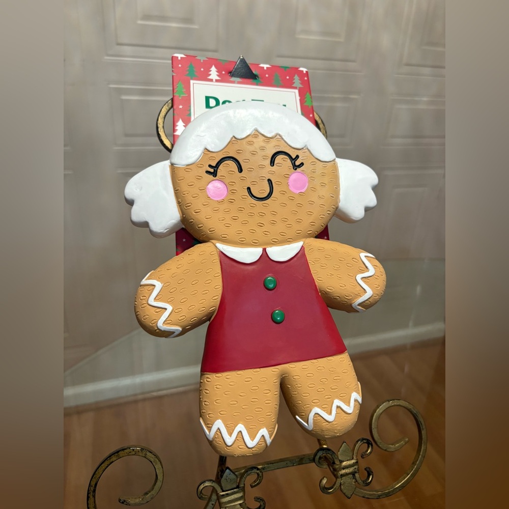 Jmle Happy Holidays/ Gingerbread 9”  Dog Toy With Squeaker.